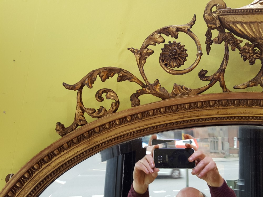Adam Revival Giltwood and Gesso Mirror View III