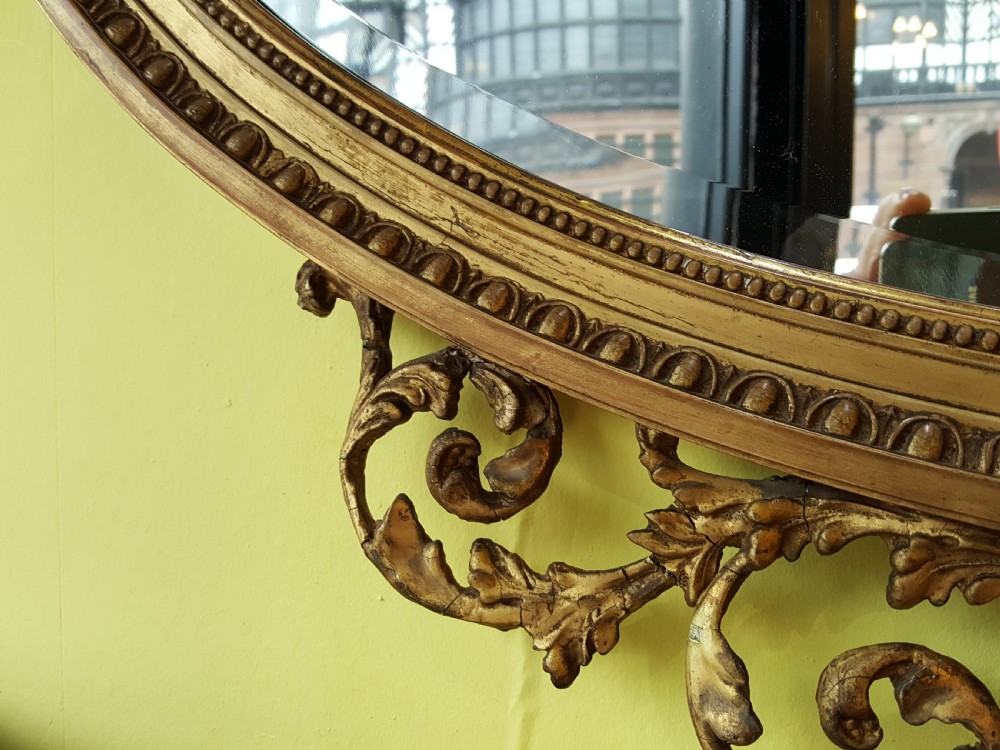 Adam Revival Giltwood and Gesso Mirror View IV