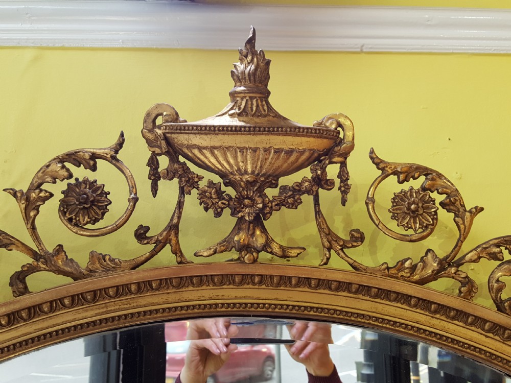 Adam Revival Giltwood and Gesso Mirror View V