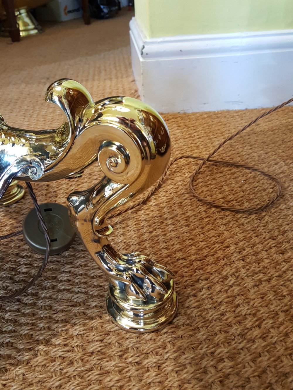 Victorian Brass Extending Standard Lamp View II