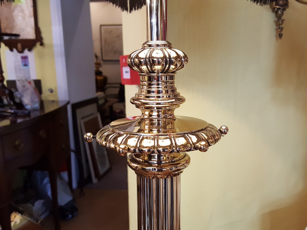 Victorian Brass Extending Standard Lamp View VII