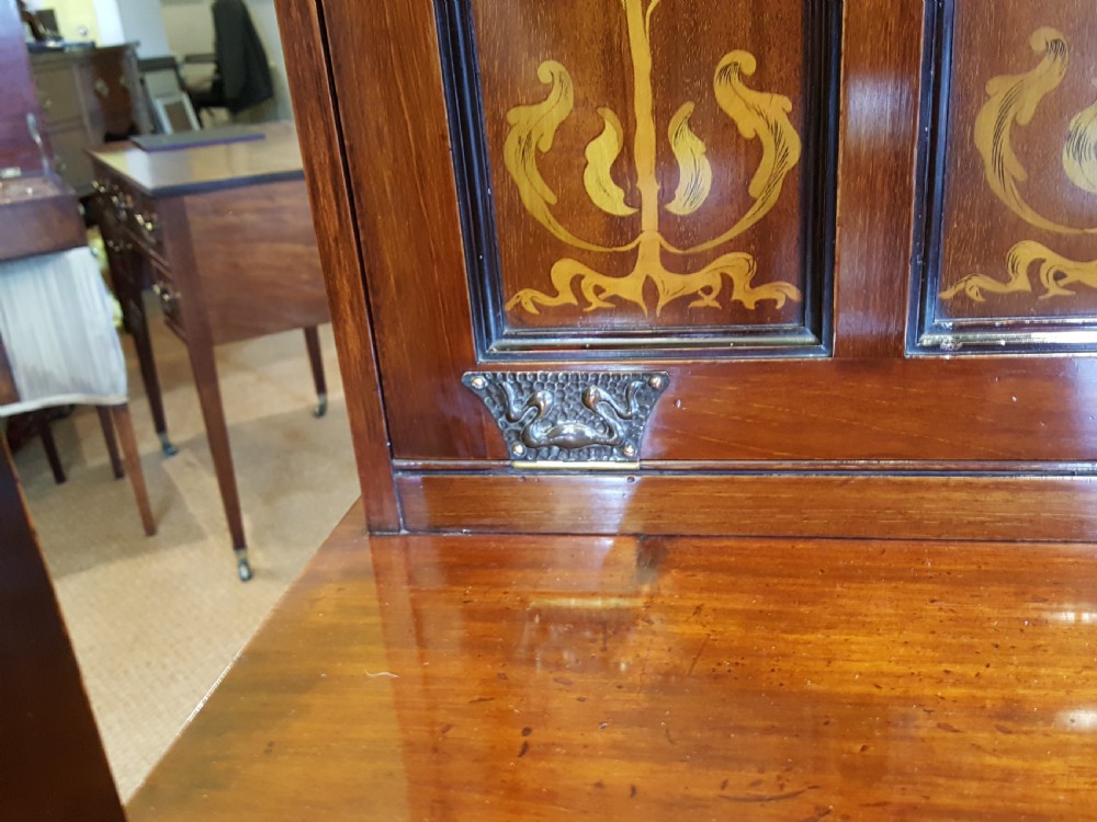 Liberty & Co Art Nouveau Mahogany Desk View VII