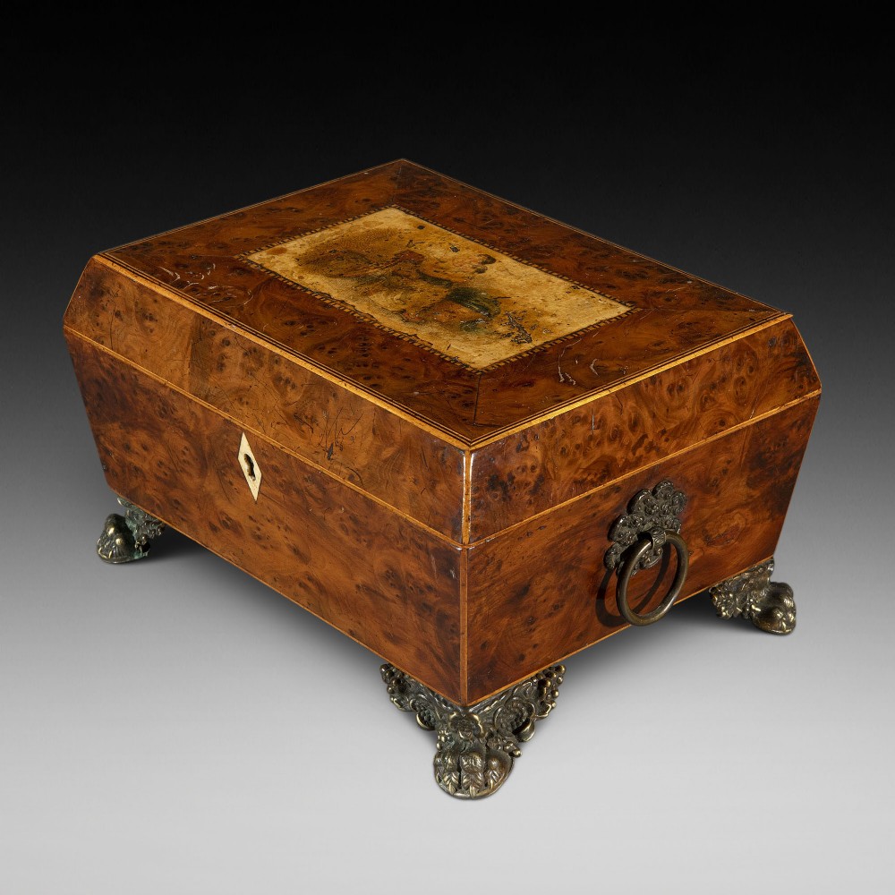 Victorian Burr Yew Jewellery Box
