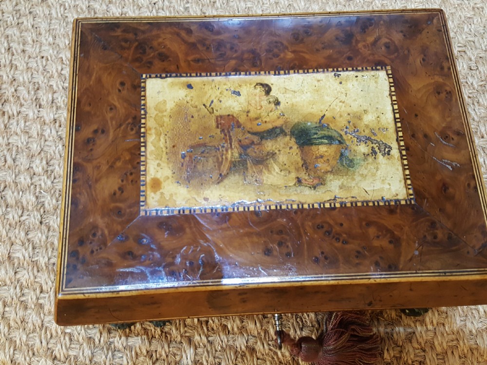 Victorian Burr Yew Jewellery Box View VI