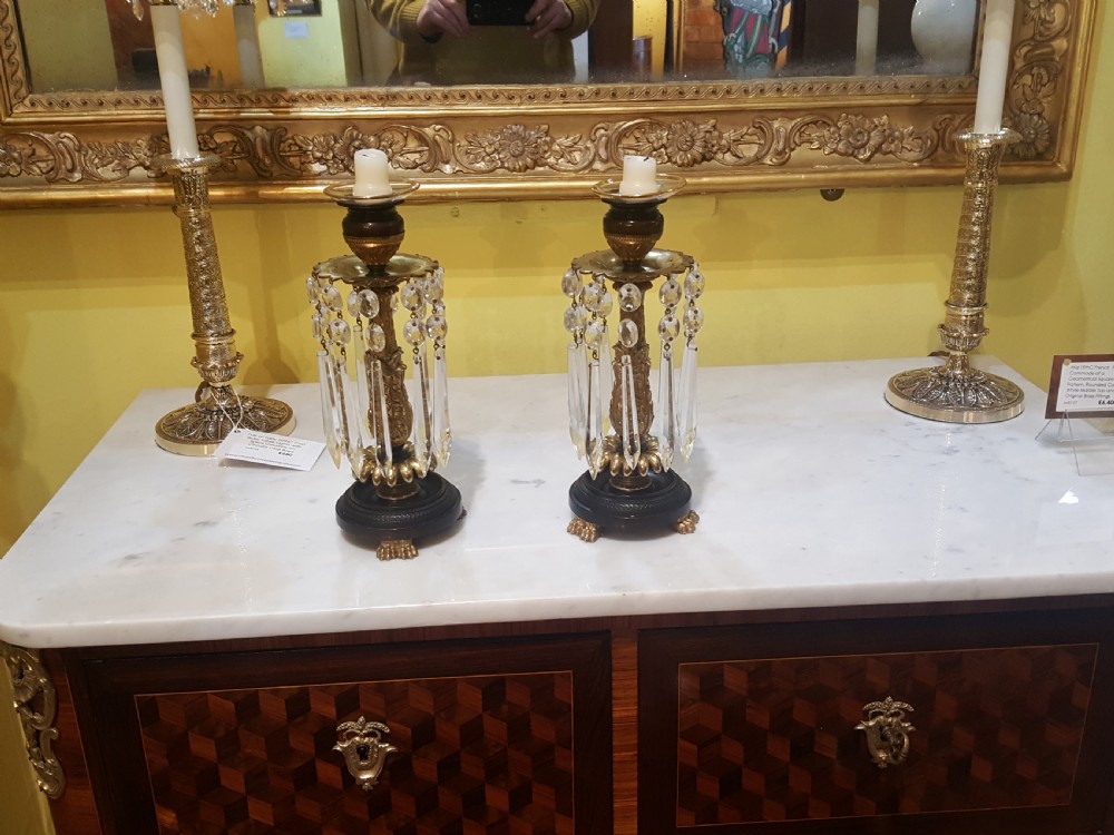 Pair of Regency Brass Lustres View II