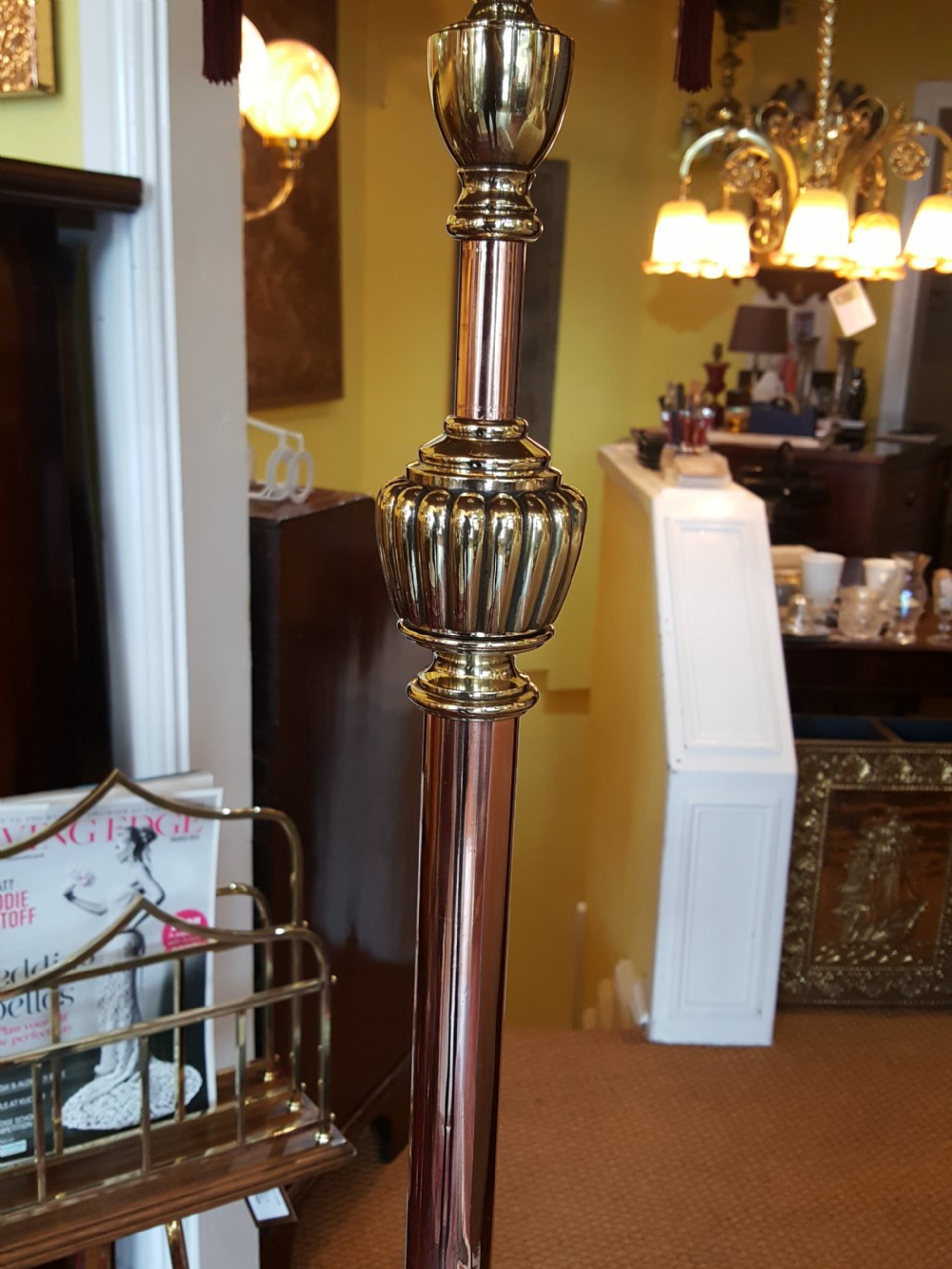 Arts and Crafts Copper and Brass Extendable Standard Lamp View IV