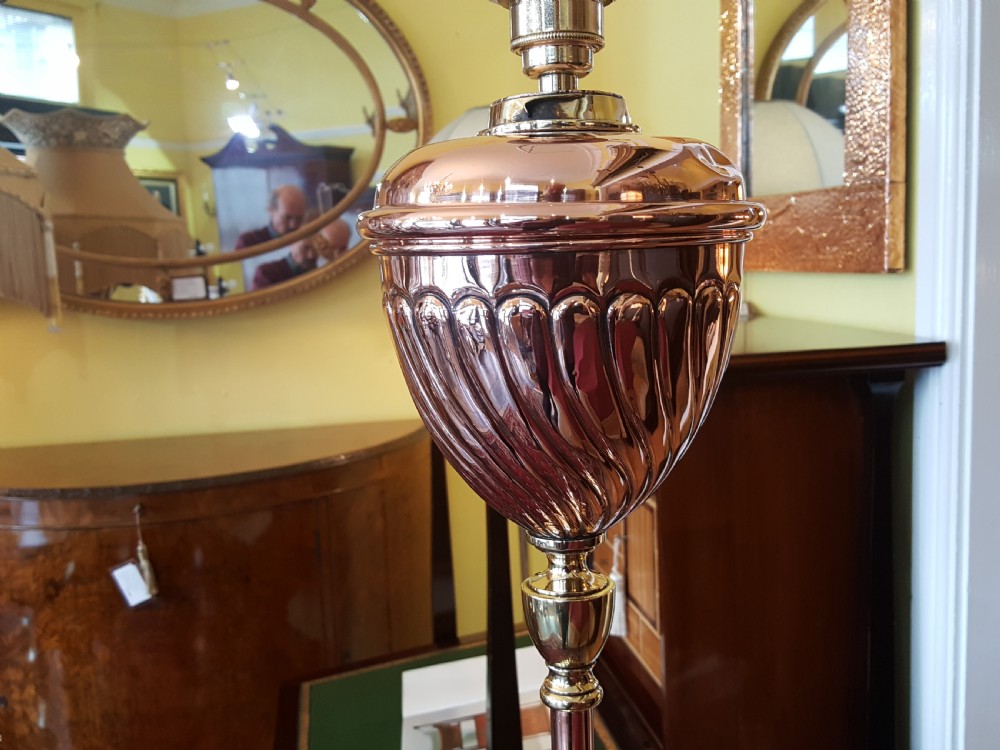 Arts and Crafts Copper and Brass Extendable Standard Lamp View VI