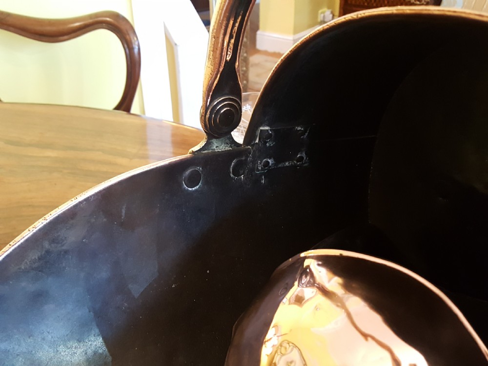 Late Victorian Copper Coal Scuttle View V