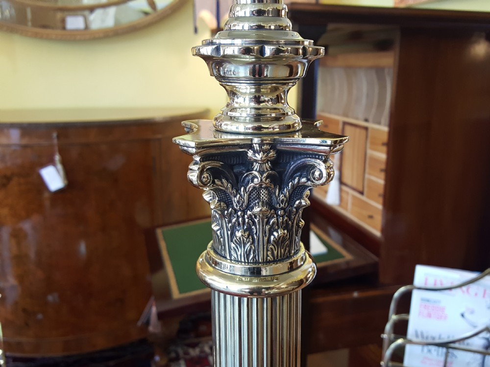 Victorian Brass Standard Extending Lamp View II