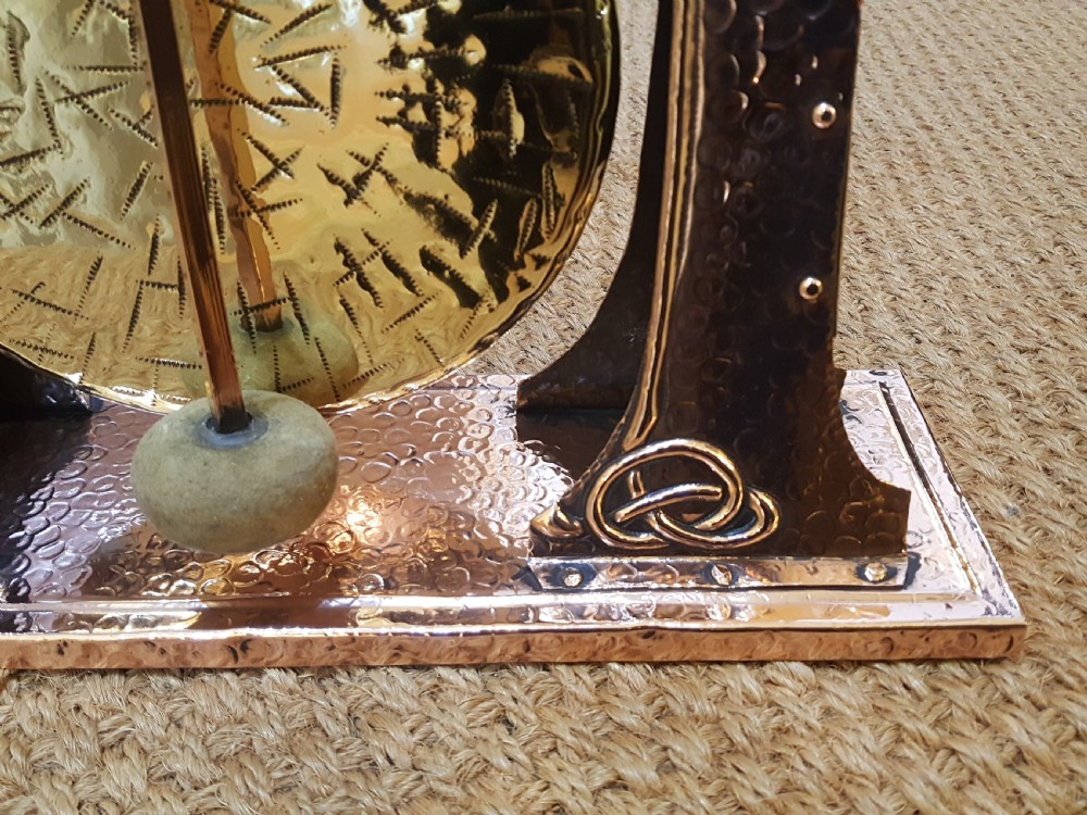 Arts & Crafts Copper and Brass Dinner Gong View III