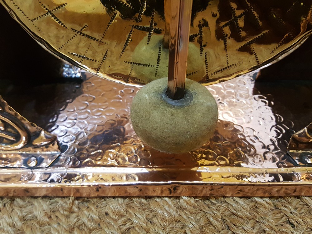 Arts & Crafts Copper and Brass Dinner Gong View V