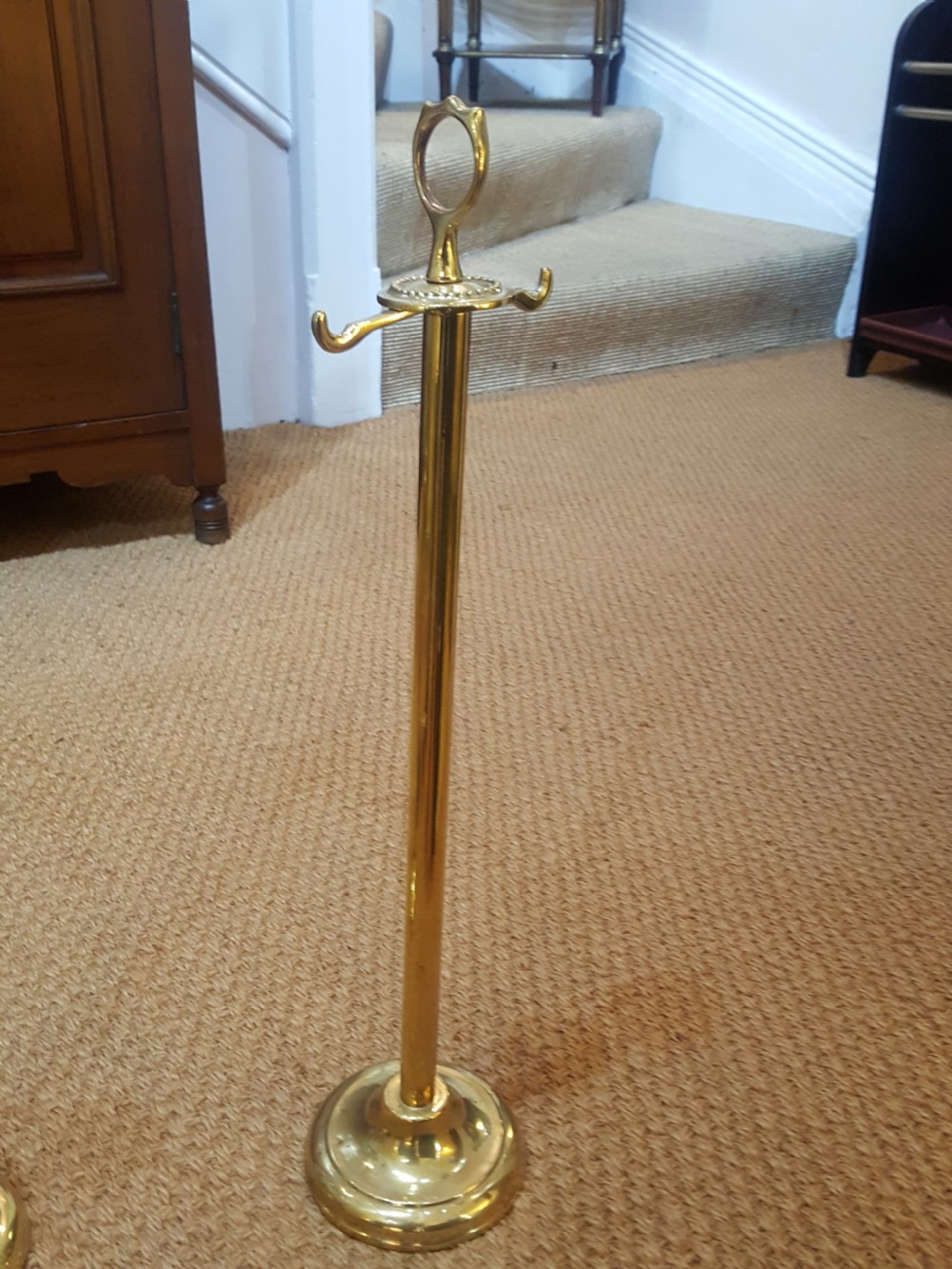 Art Nouveau Brass Fireside Companion Set View IV
