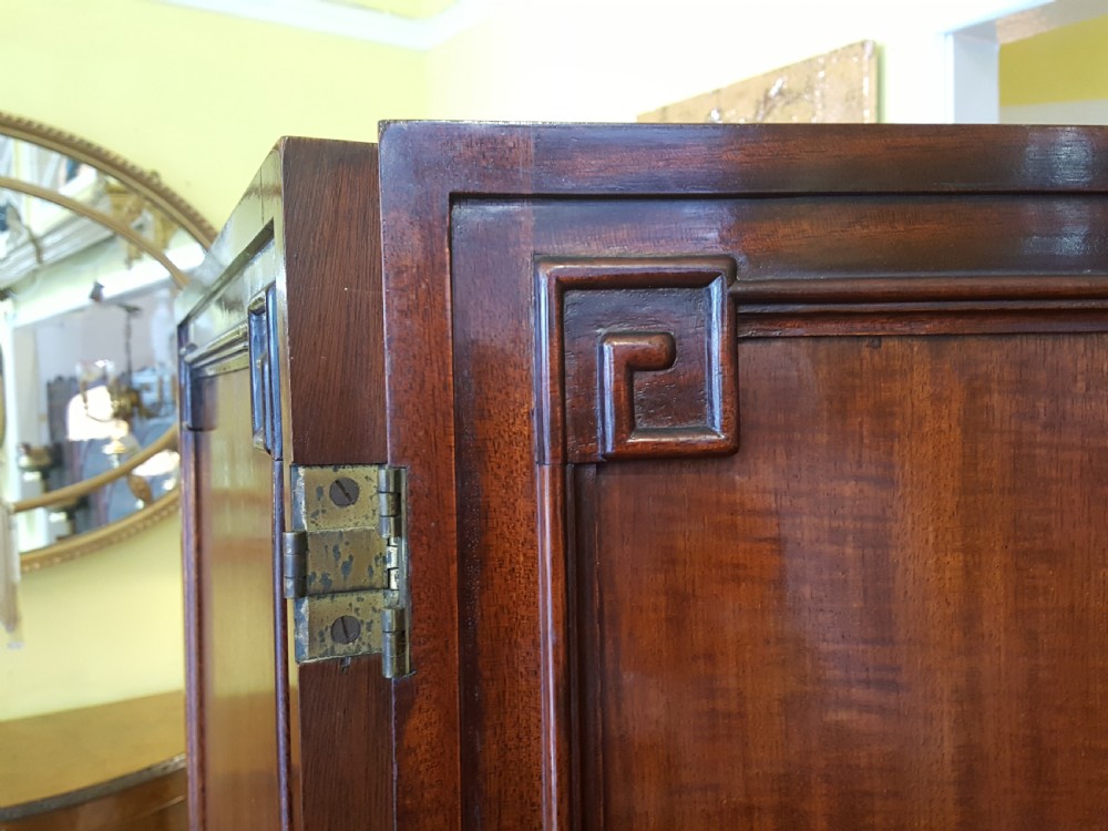 Victorian figured mahogany three fold screen View II