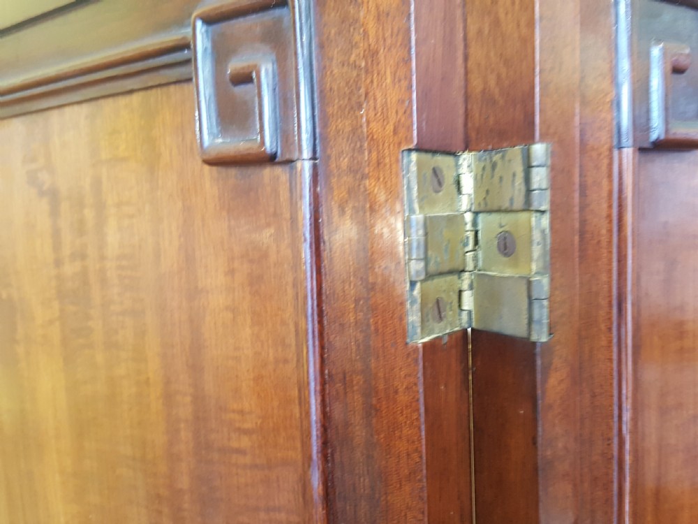 Victorian figured mahogany three fold screen View III