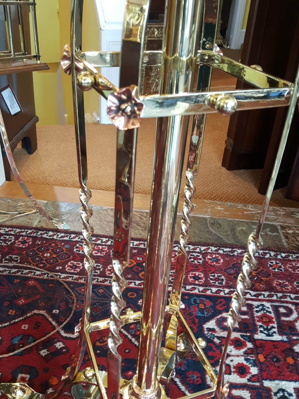 Arts and Crafts Copper and Brass Extendable Standard Lamp View IV