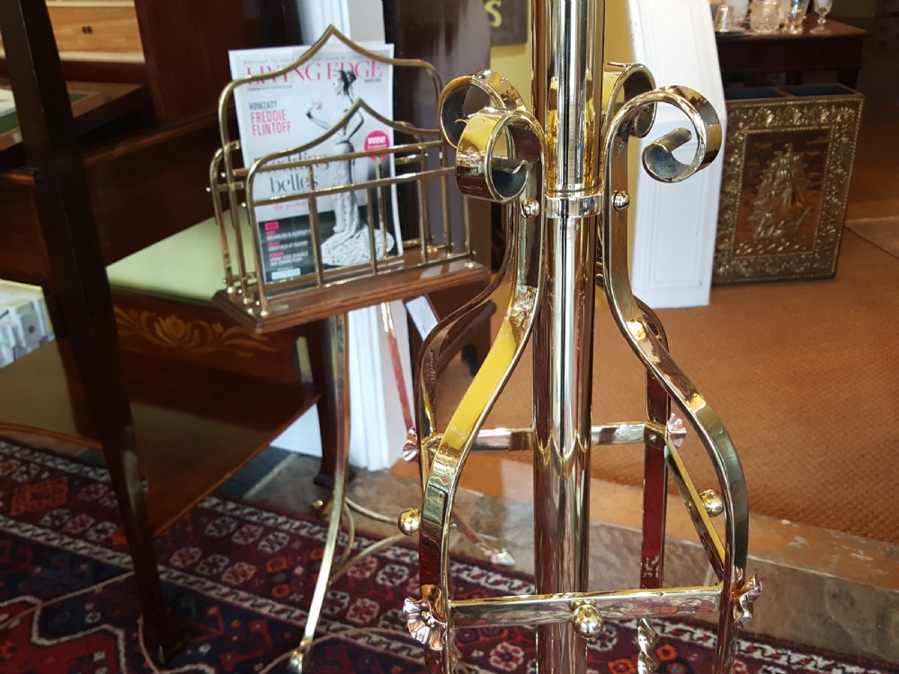 Arts and Crafts Copper and Brass Extendable Standard Lamp View VI