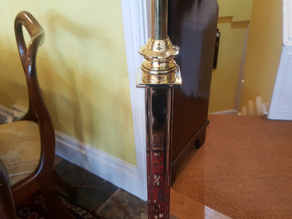 Victorian brass adjustable standard lamp View IV