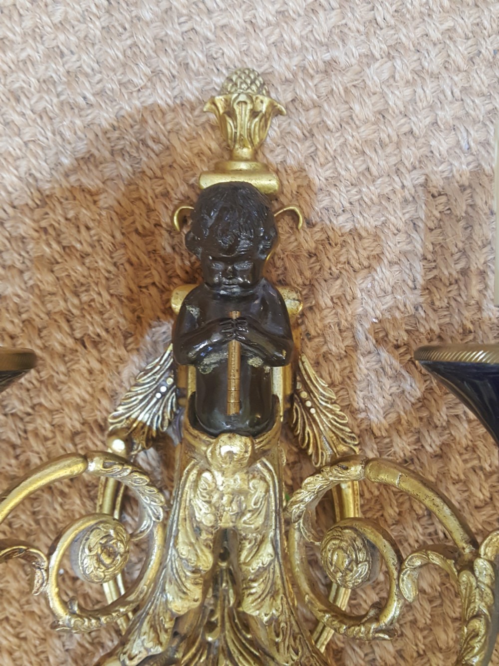 19thC French Bronze and Ormolu Wall Light View II