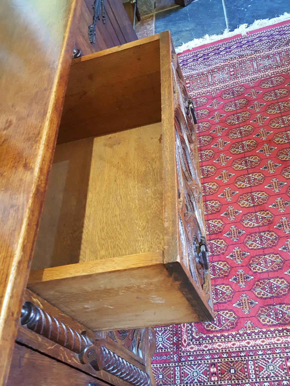  Arts and Crafts Oak Server Sideboard View IX