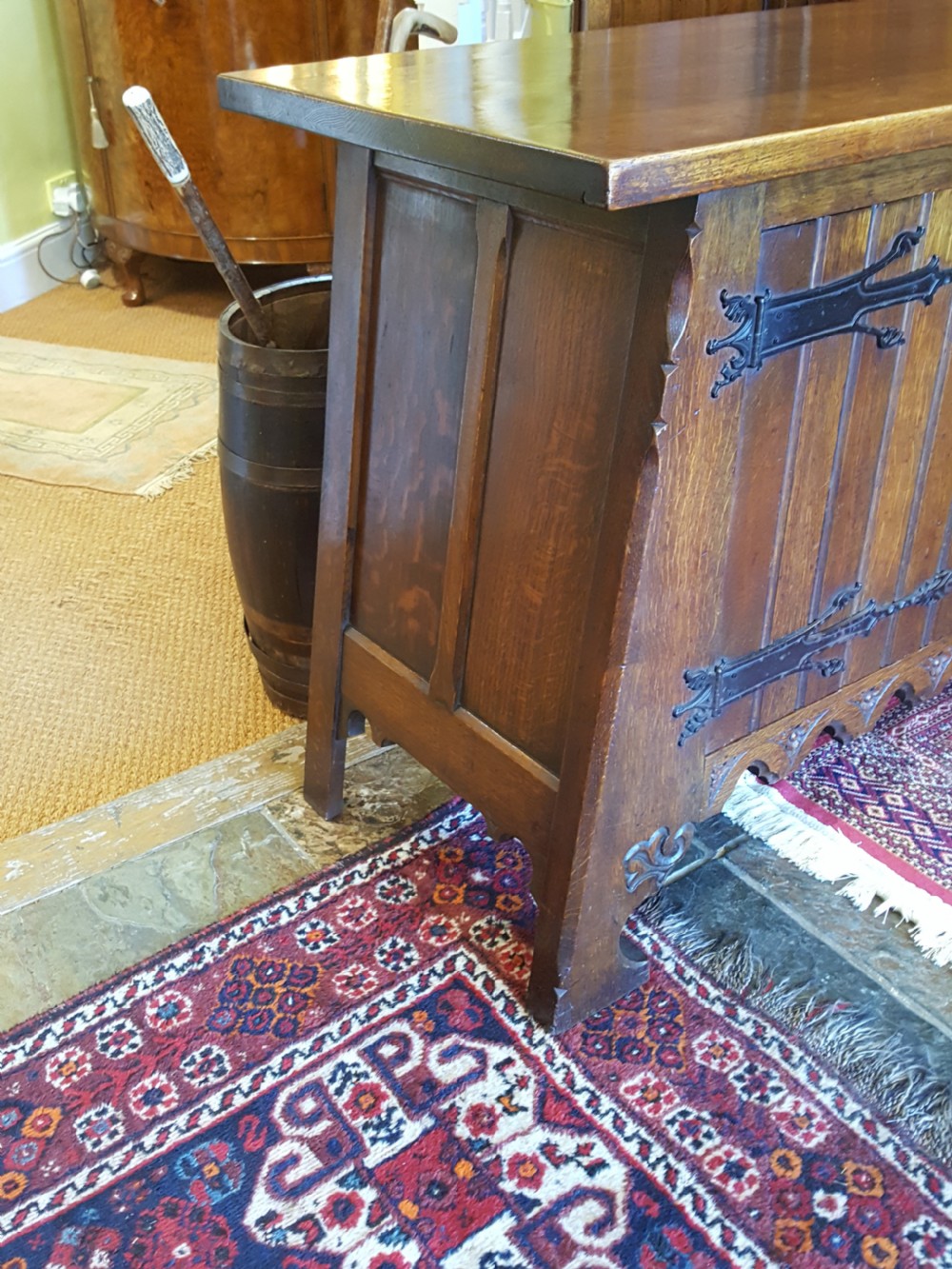  Arts and Crafts Oak Server Sideboard View X
