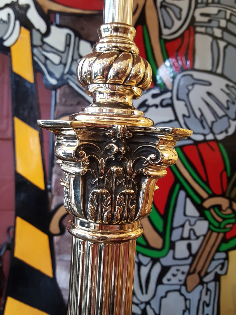 Late Victorian Adjustable Brass Standard Lamp View V