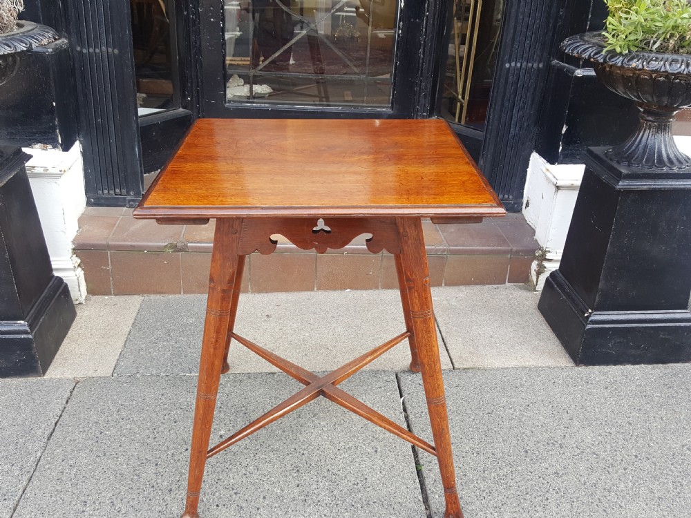 Arts and Crafts Oak Side Table View III