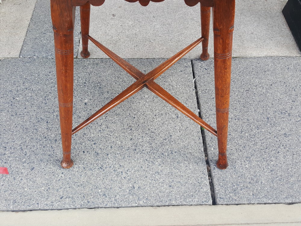 Arts and Crafts Oak Side Table View IV