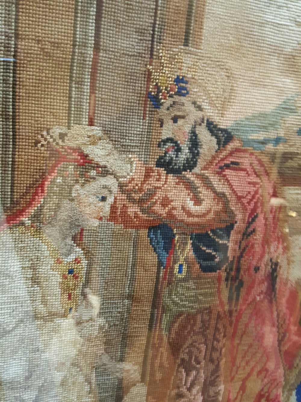 Large Petit Point Framed Tapestry View III