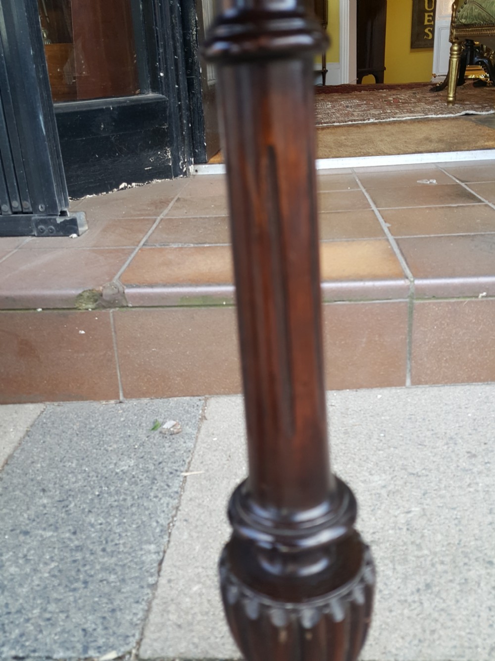 Edwardian mahogany side lamp table View III