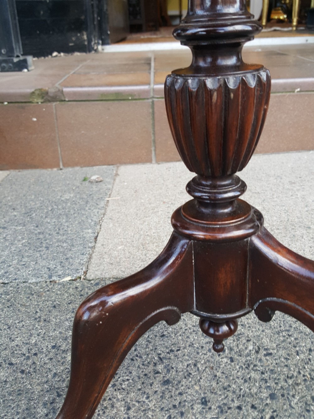 Edwardian mahogany side lamp table View IV