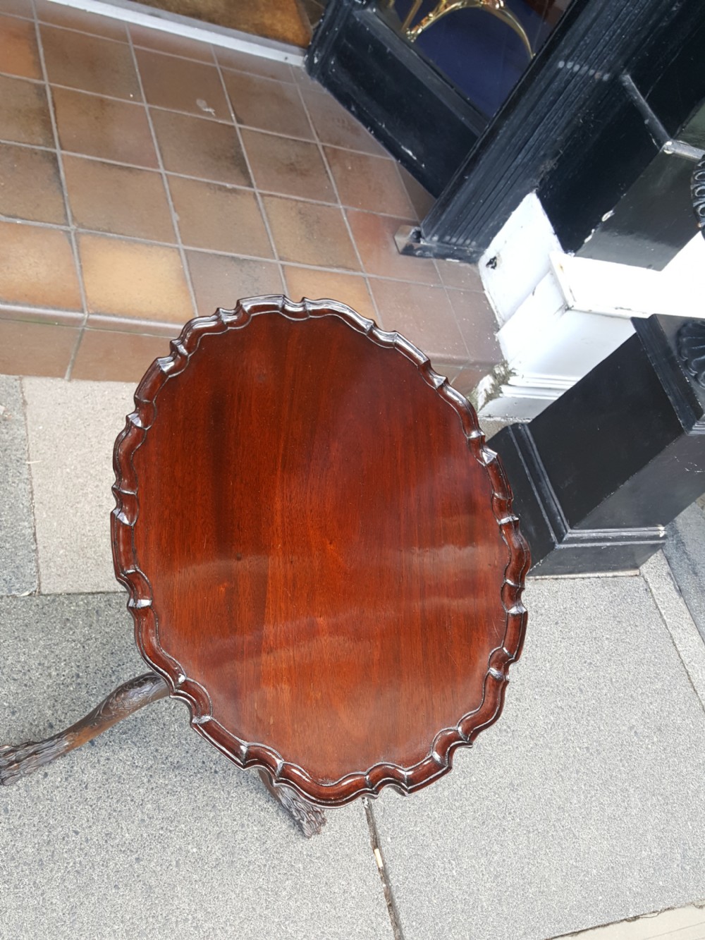Edwardian mahogany oval side table View VII