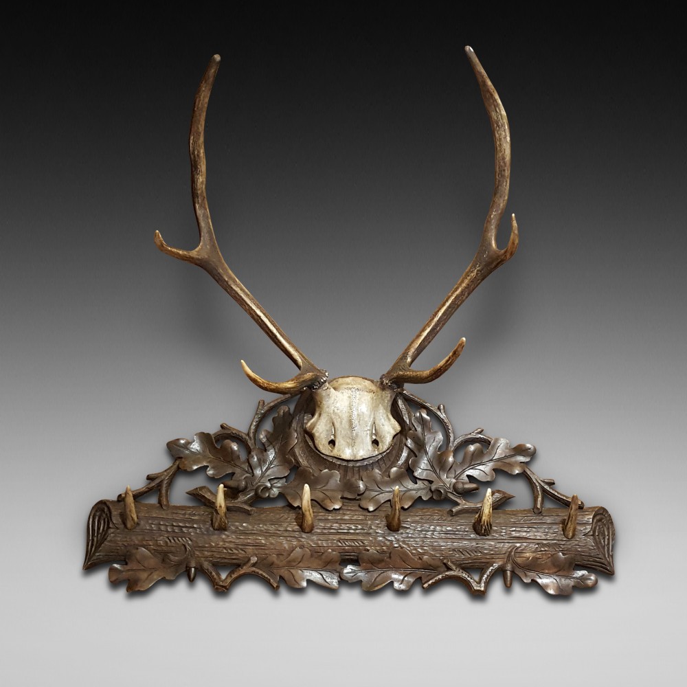  Late 19thC Black Forest Hat and Coat Rack