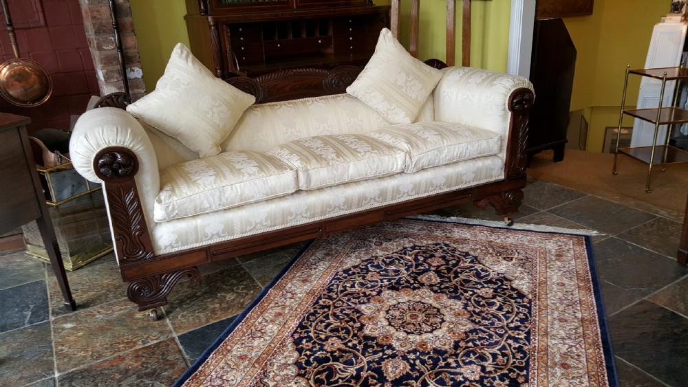 William IV Carved Mahogany Framed Settee View III
