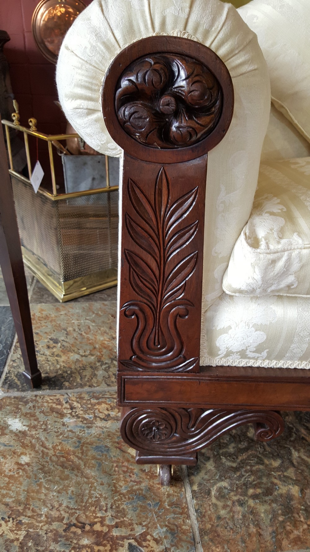 William IV Carved Mahogany Framed Settee View V