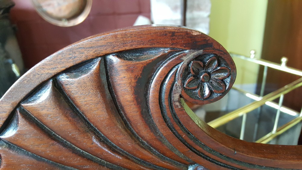 William IV Carved Mahogany Framed Settee View X