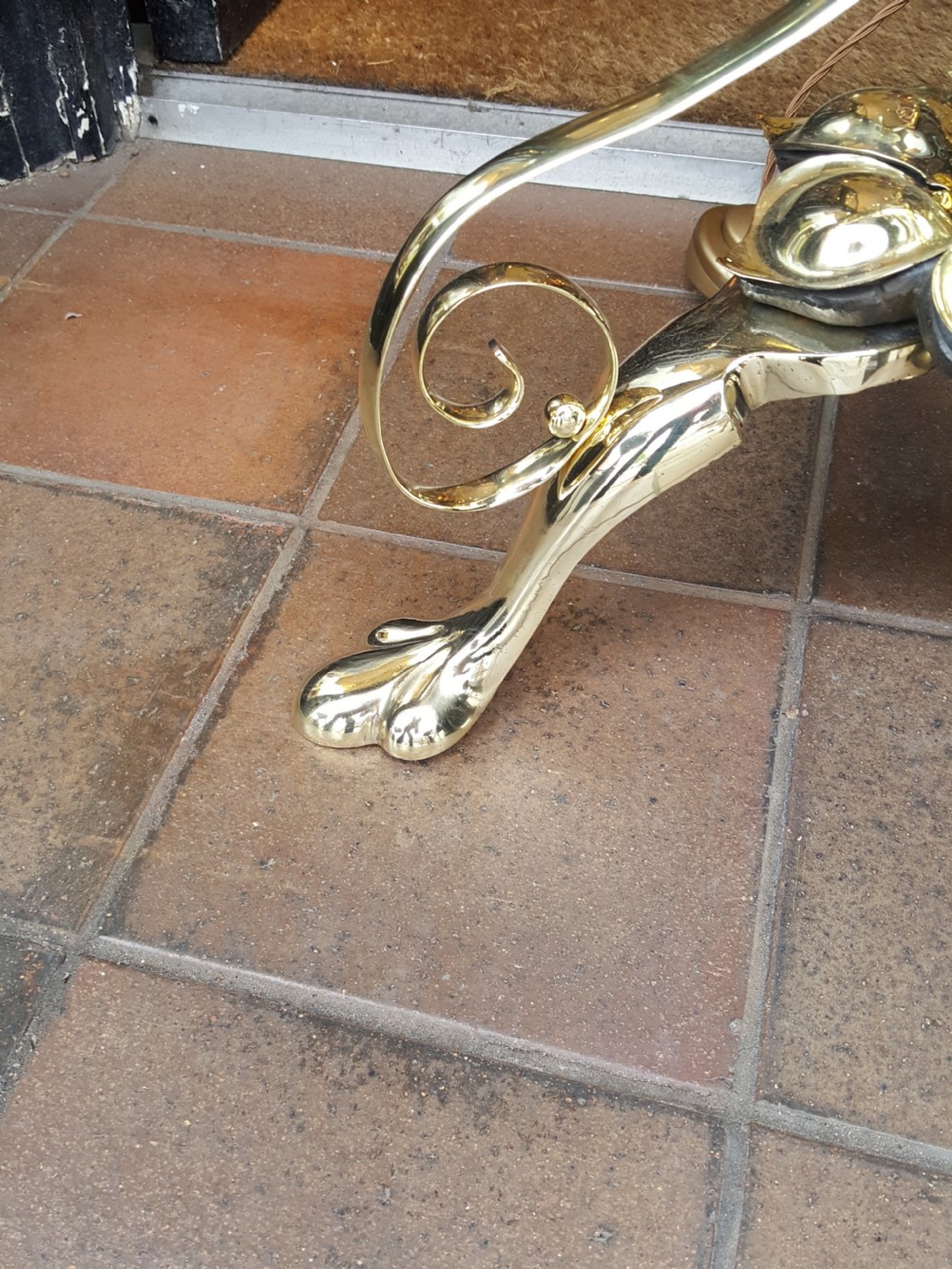 Art Nouveau Brass Extending Standard Lamp View II