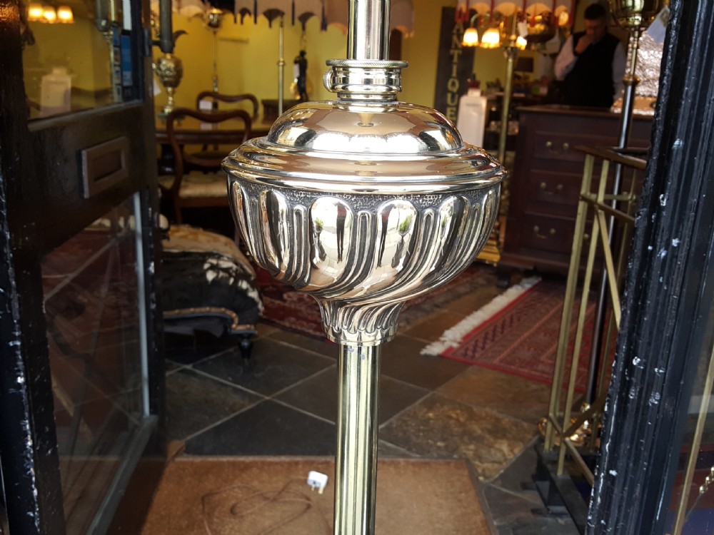 Early 20thC brass standard lamp View V