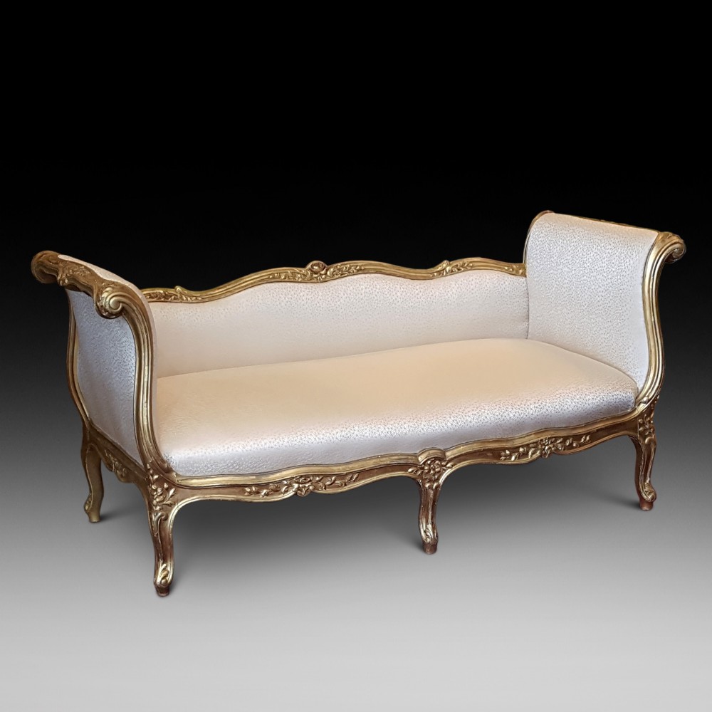 Late 19thC gilt wood settee