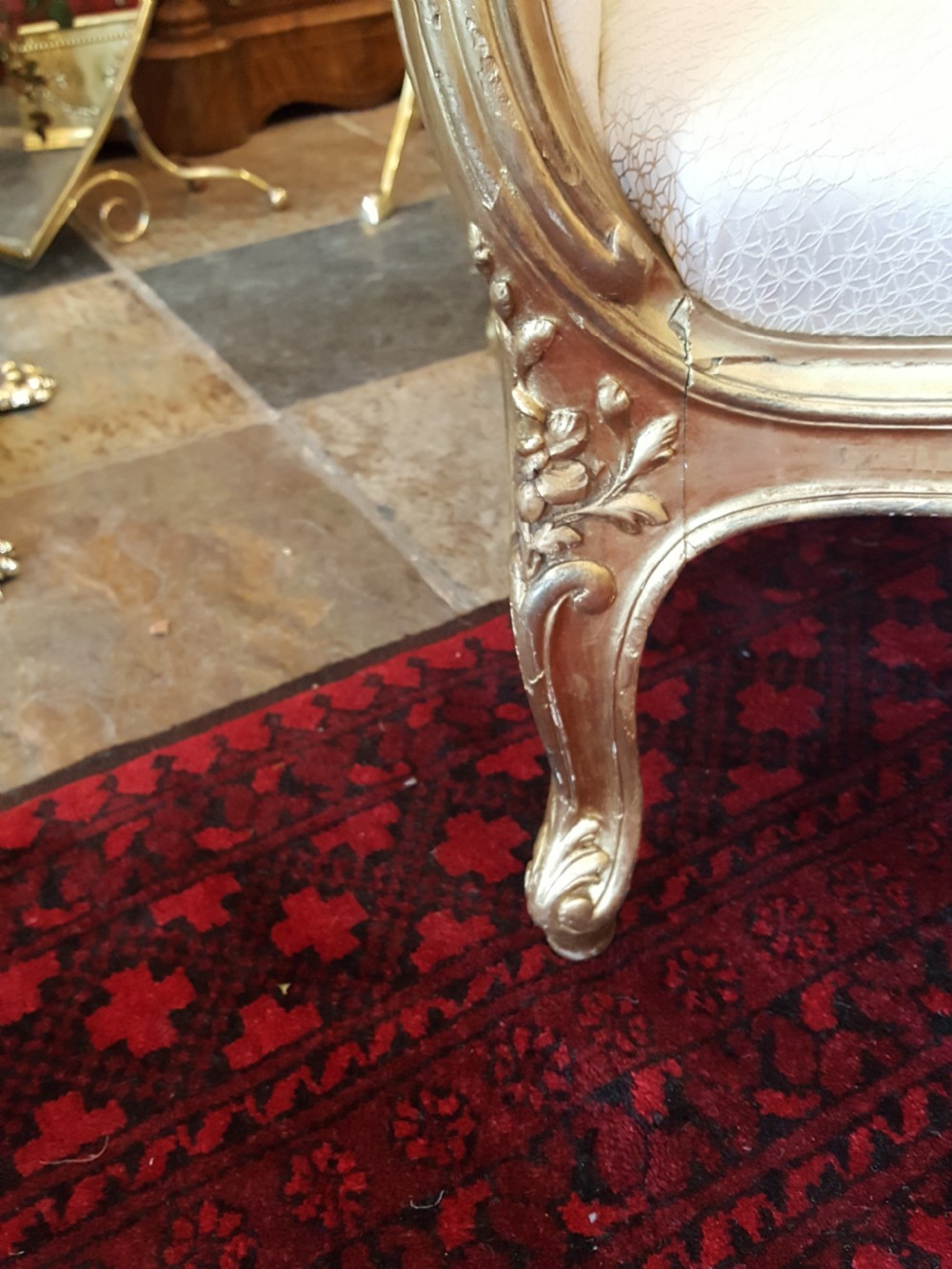 Late 19thC gilt wood settee View II
