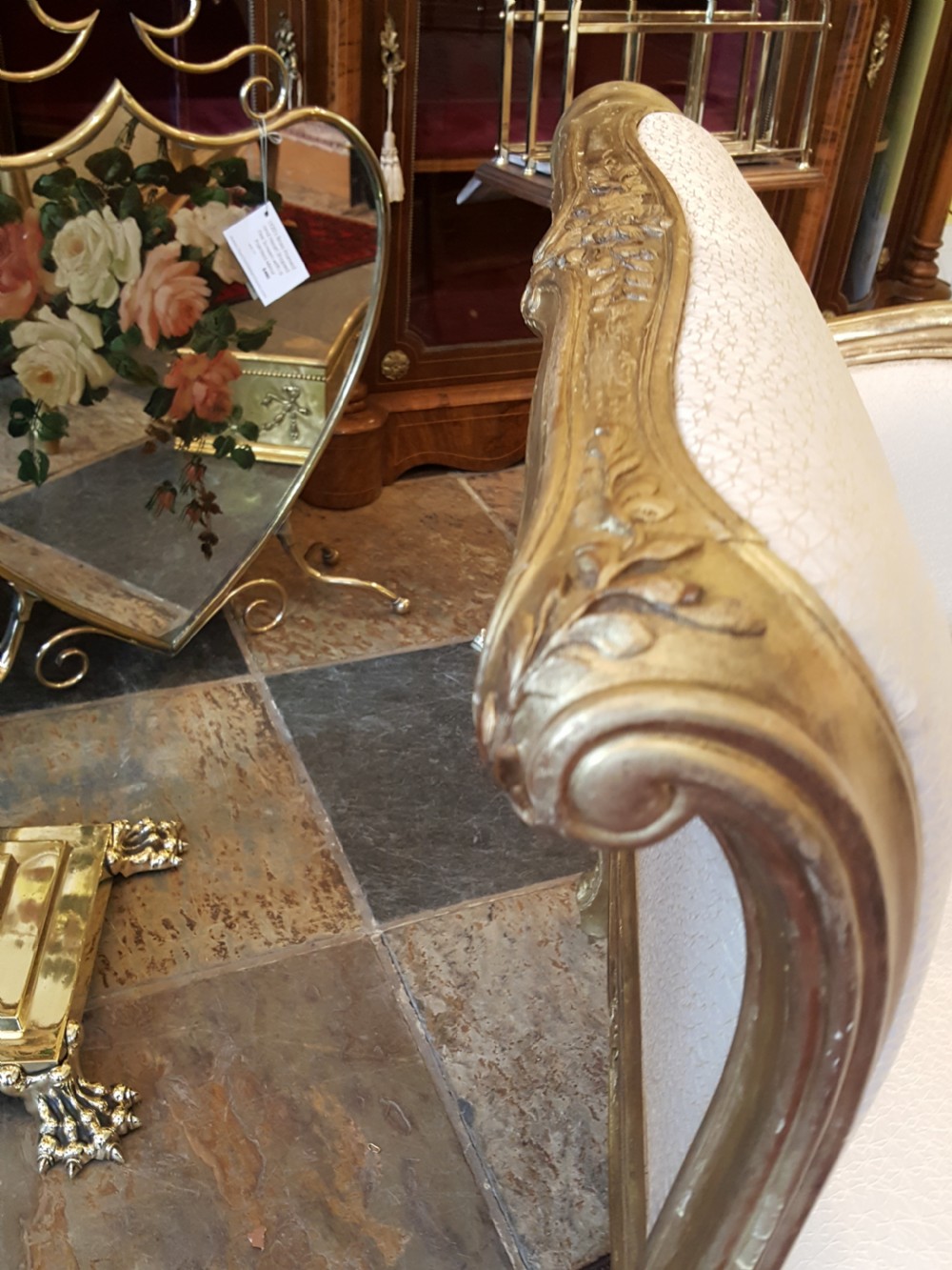 Late 19thC gilt wood settee View III