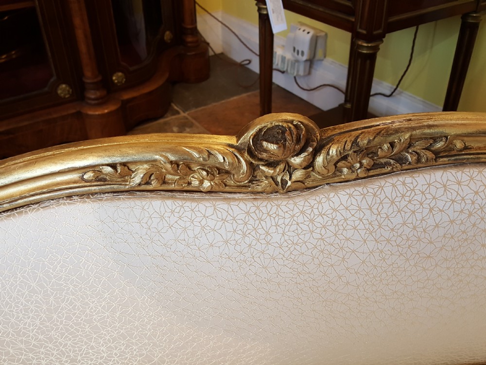 Late 19thC gilt wood settee View VII