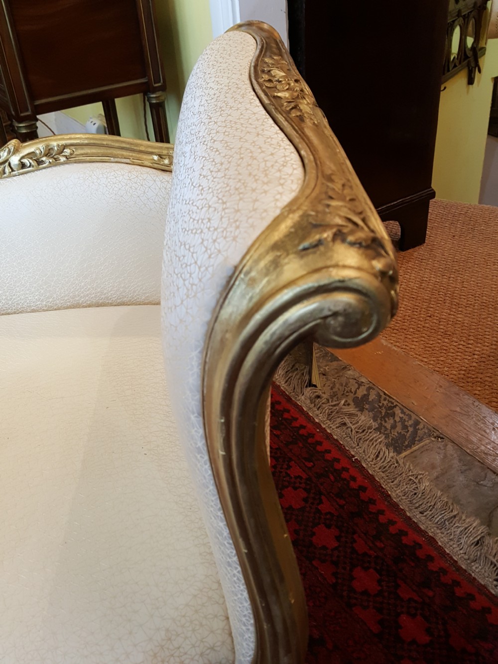 Late 19thC gilt wood settee View VIII