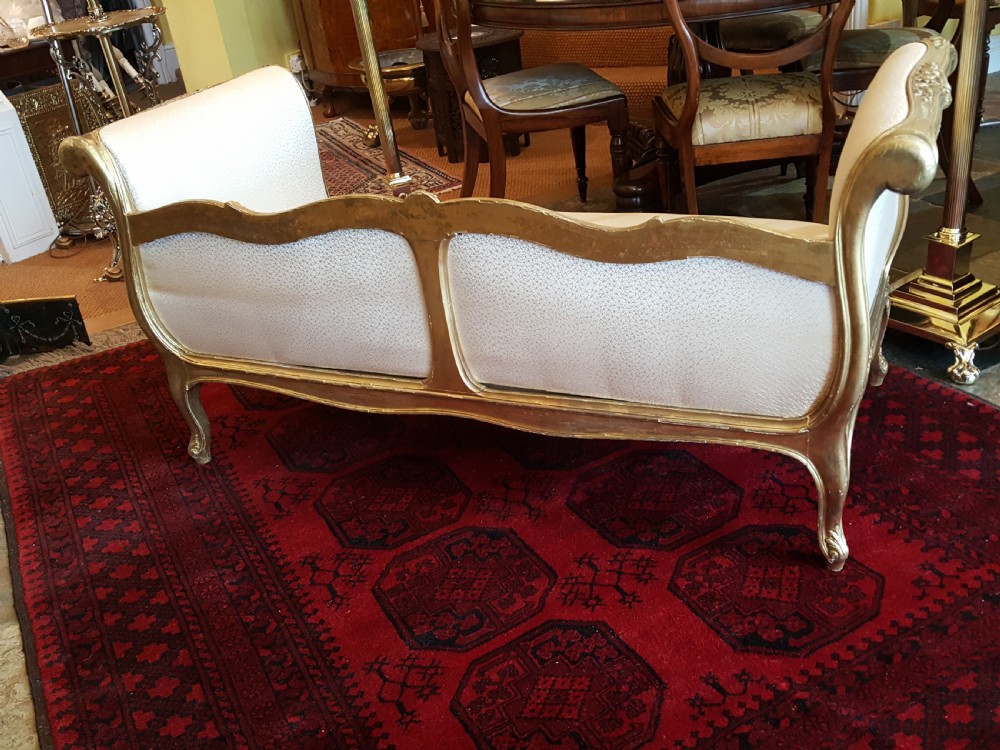 Late 19thC gilt wood settee View IX