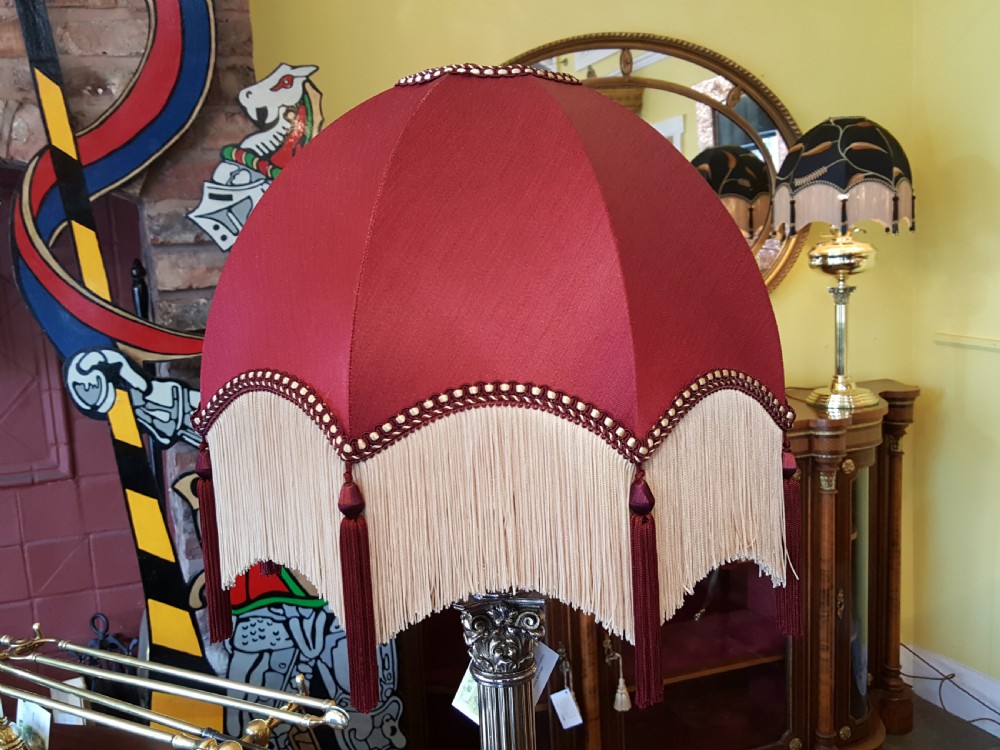 Edwardian gilt metal and marble lamp View II