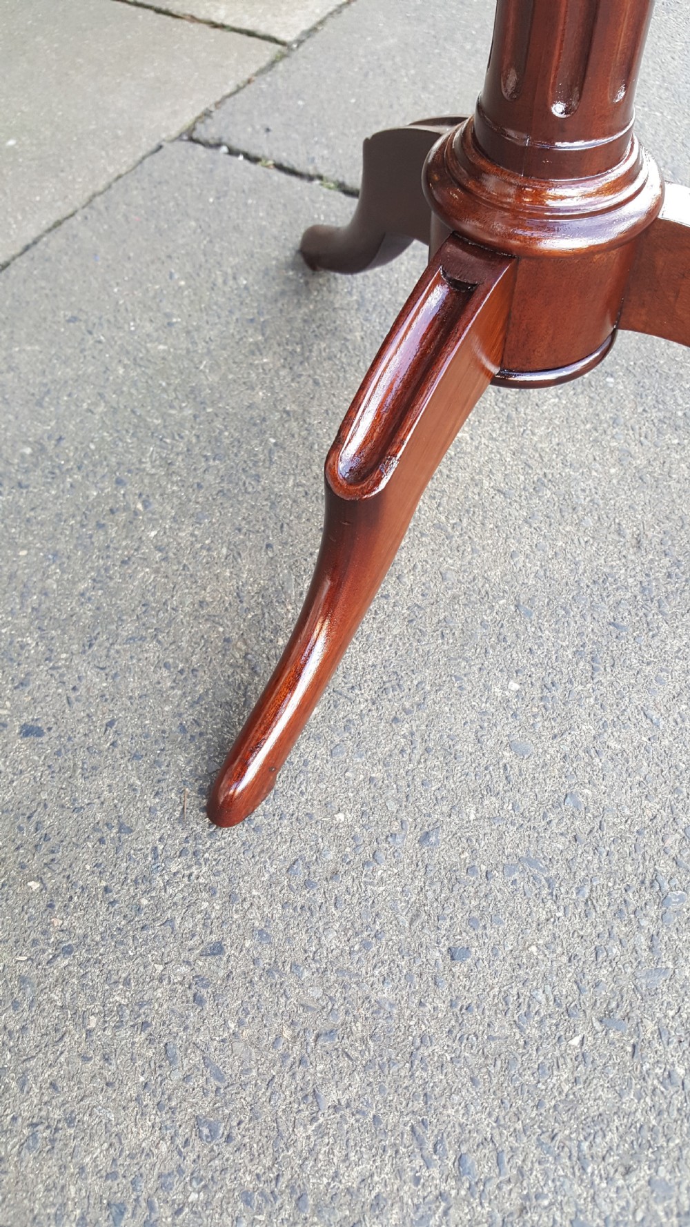 Late 19thC French Mahogany Adjustable Side Lamp Table View II
