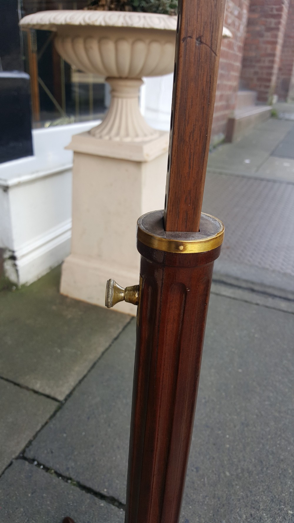Late 19thC French Mahogany Adjustable Side Lamp Table View IV