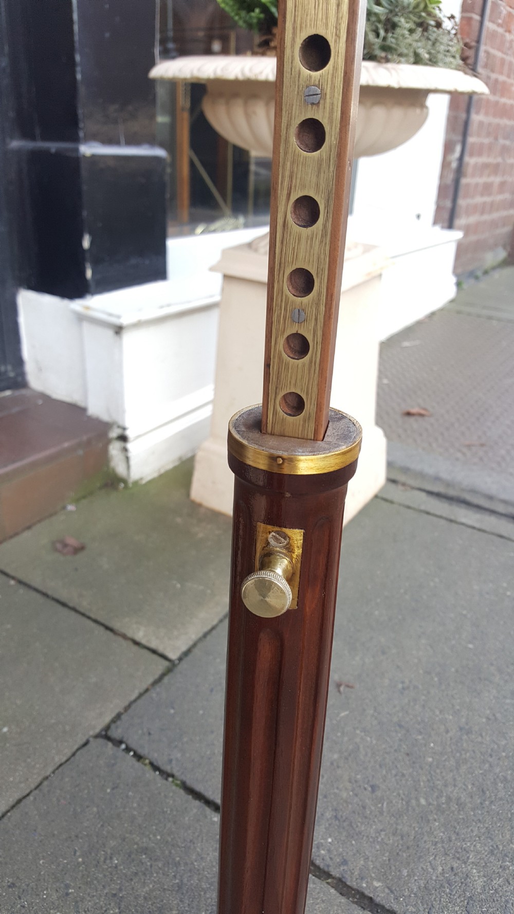 Late 19thC French Mahogany Adjustable Side Lamp Table View V