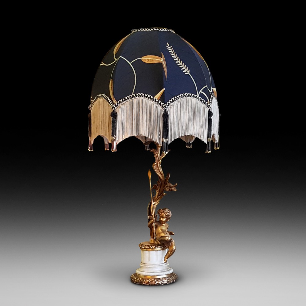 Early 20thC Gilt Metal Lamp
