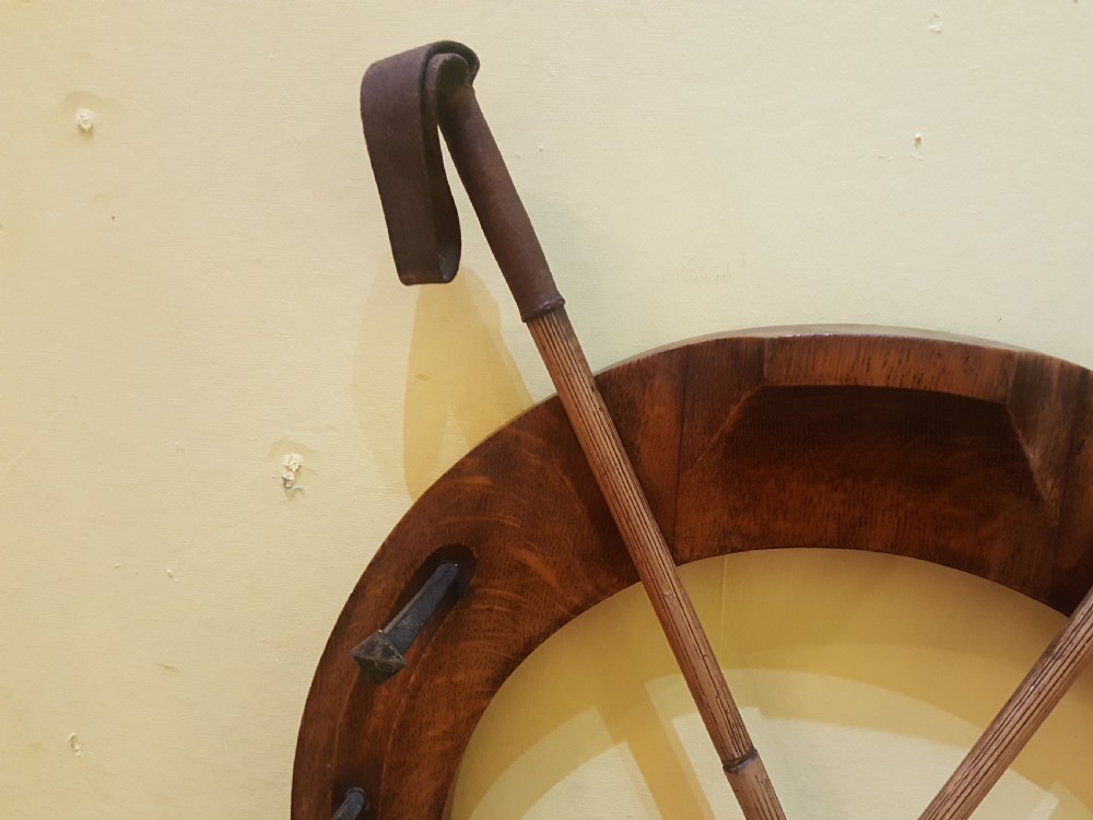 Late 19thC Walnut Hat Rack of Equestrian Theme View V
