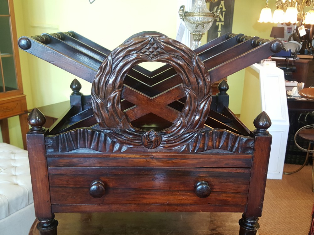 Regency Rosewood Canterbury Magazine Rack View II